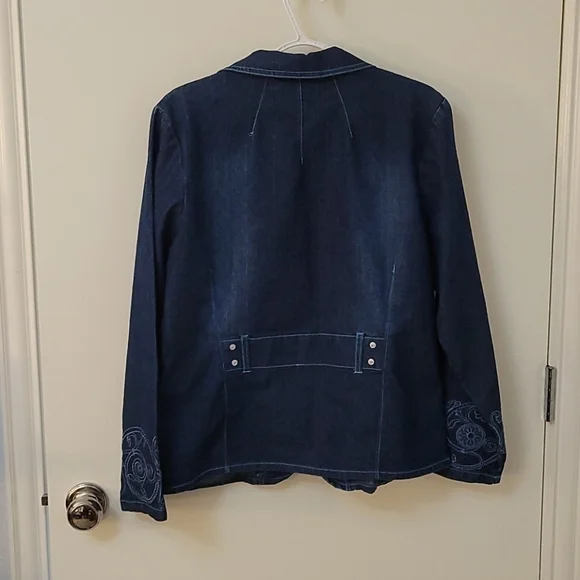 True Vintage 1970s DENIM D GREE Embroidered Denim Western Jacket - Picture 6 of 8
